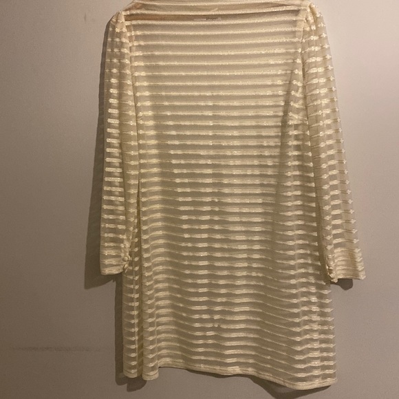 Vintage Sheer White Dress and Gold Detail - Picture 1 of 5